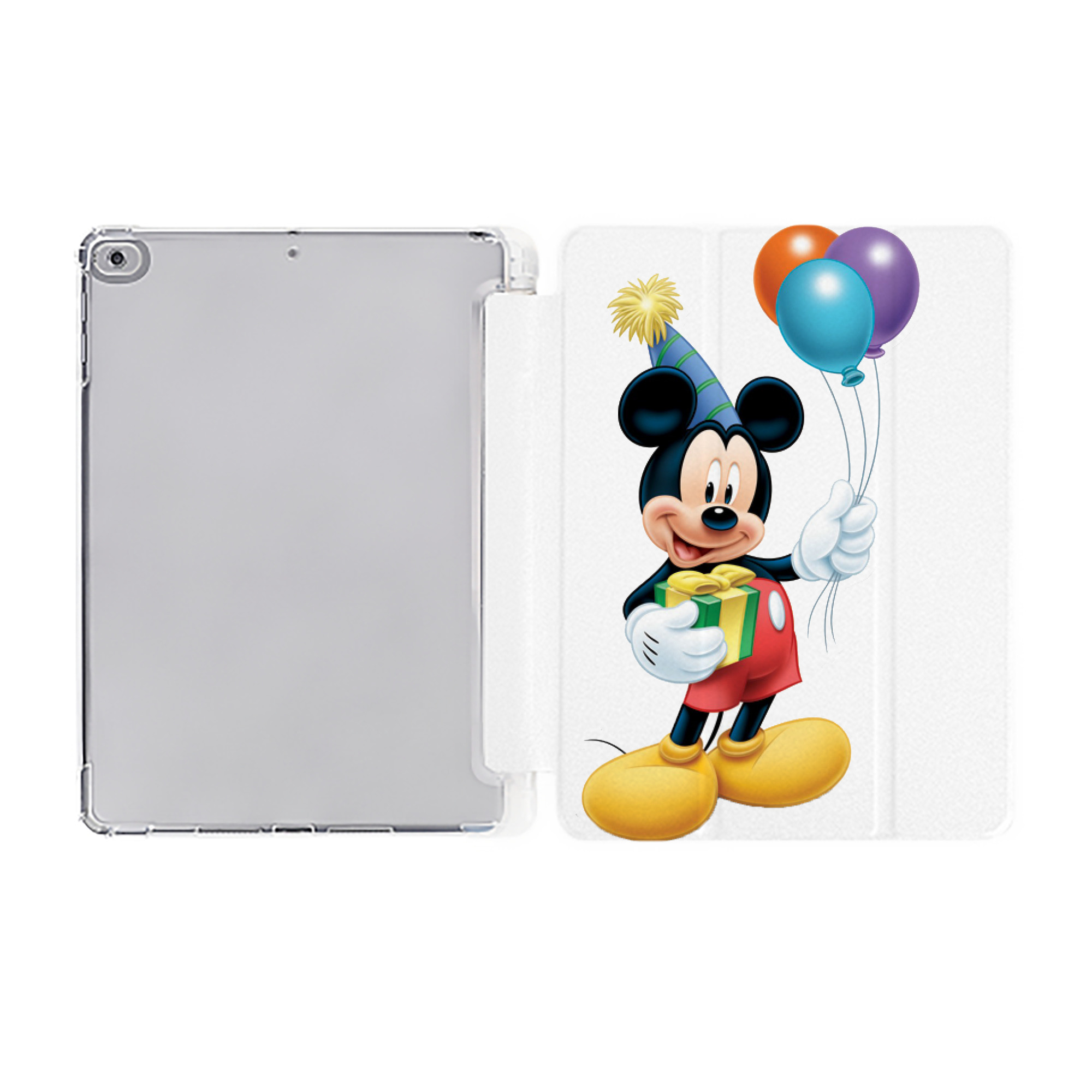 （画像用） ミッキーマウス Mickey Mouse IPad ケース ペン収納付き 三つ折りスタンド PUレザー×シリコン 対応機種9.5/10.5/10.9インチ